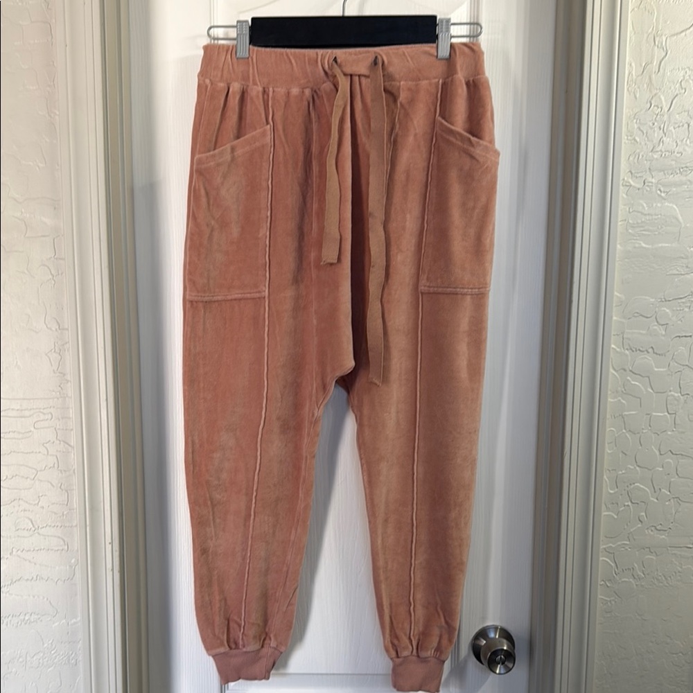 Free People Tan Track Pants
